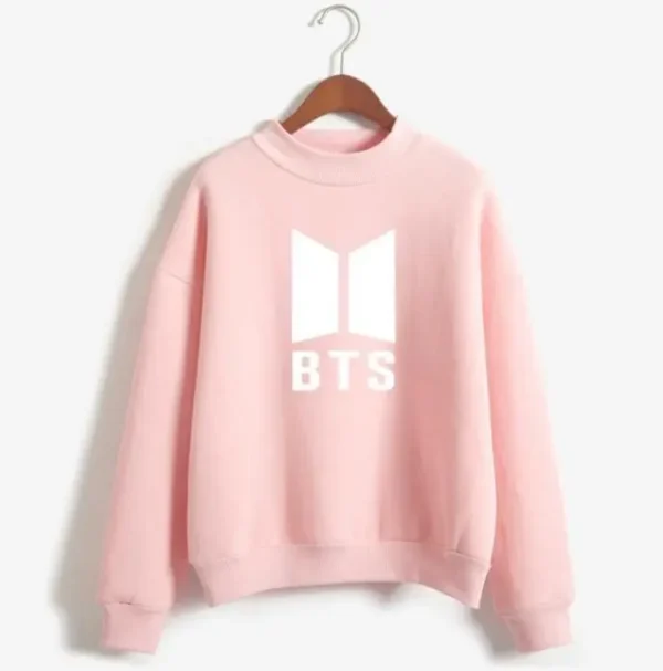 BTS Merch Sweatshirt In Pink Color